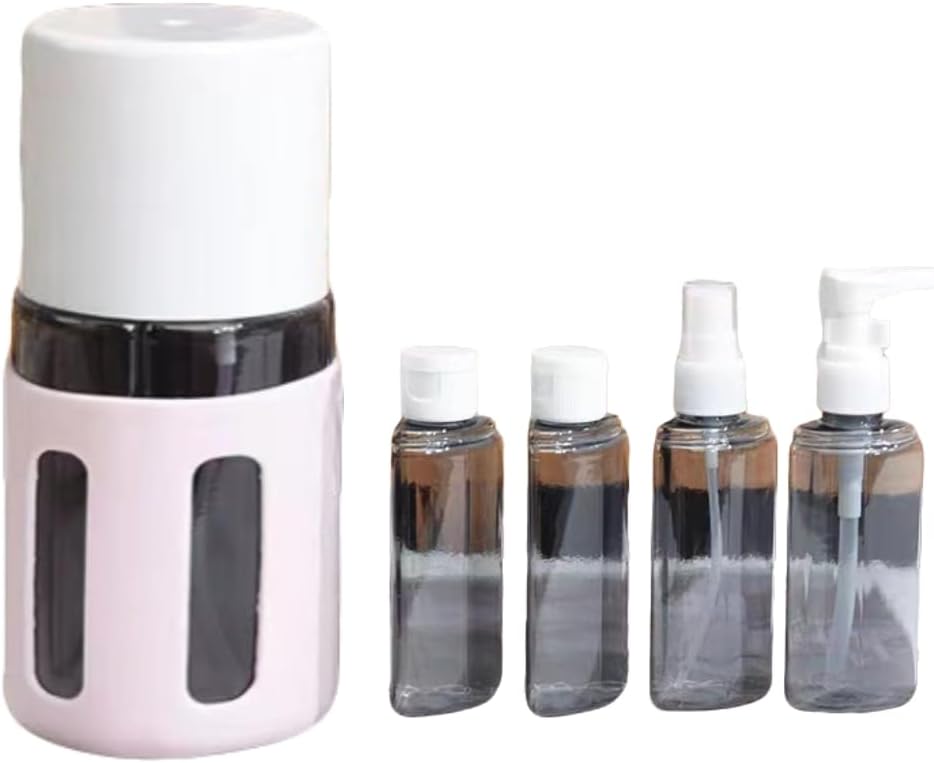4-in-1 Travel Dispenser Set - Leak Proof 30ML Toiletry Bottles | Portable Shampoo, Lotion, Conditioner Containers (Green)