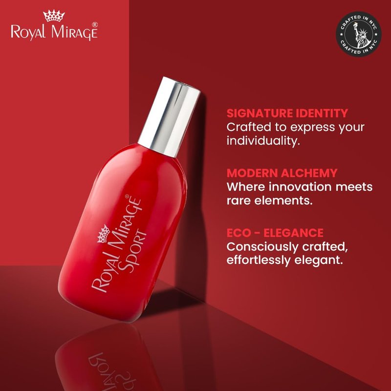 Royal Mirage Sport Eau de Cologne - Unique Fresh Green & Floral Fragrance Spray - 120ml (4 oz) Long-Lasting EDC - Authentic Heritage Scent