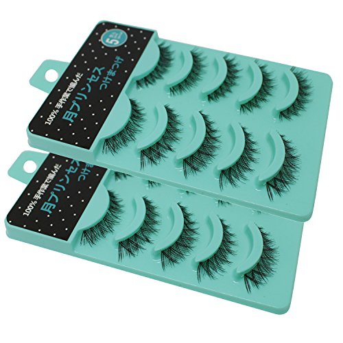 Bodermincer 3D Natural Short False Eyelashes - 10 Pair Crisscross Set