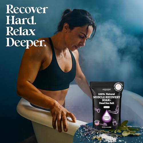 Aromasong Lavender Muscle Recovery Bath Soak 14 oz - Post-Workout Pain Relief