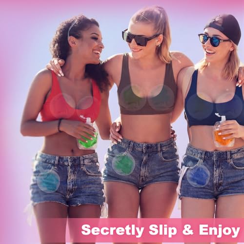 10 Pcs 3 Oz Plastic Flasks Set with Funnel - Discreet Drink Pouches
