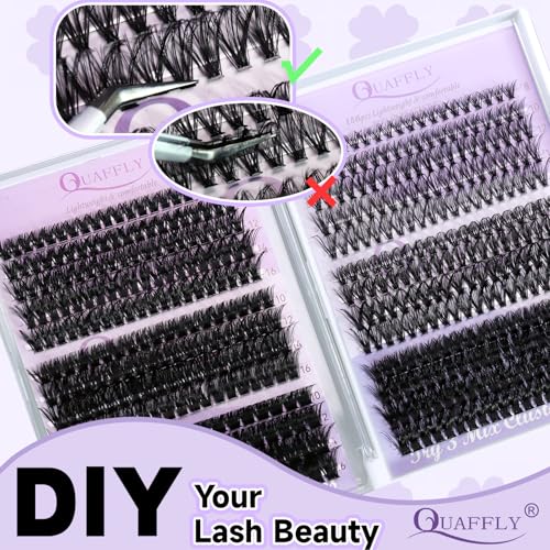 DIY Eyelash Extension Kit with 6 Styles, 8-16mm D Curl Lashes