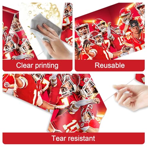 2-Pack Kansas Disposable Tablecloths for Birthday Parties - 70"x42"