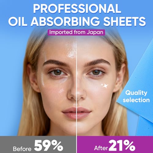 Kindshine 150Pcs Oil Absorbing Sheets for Face - High-Performance Matte Blotting Papers