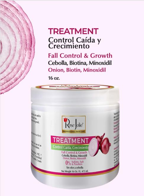 Onion & Biotin Hair Growth Bundle - Shampoo, Hair Mask & Leave-In Conditioner | Sulfate & Paraben Free, 3 Items