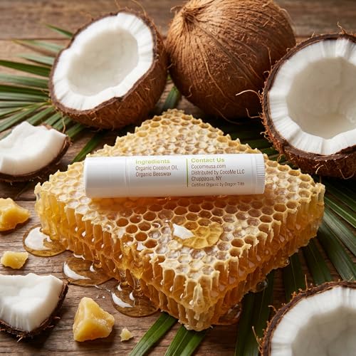 CoCo Me Organic Lip Balm - Coconut Oil & Beeswax - 6 Pack, 0.15oz