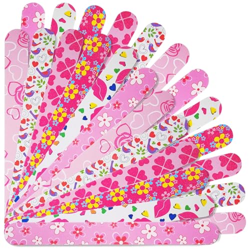 24 Pack Colorful Dual-Sided Nail Files - 180 Grit Emery Board