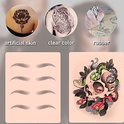 Yuelong 20pcs Tattoo Practice Skins - 1.3mm Silicone Pads for Artists