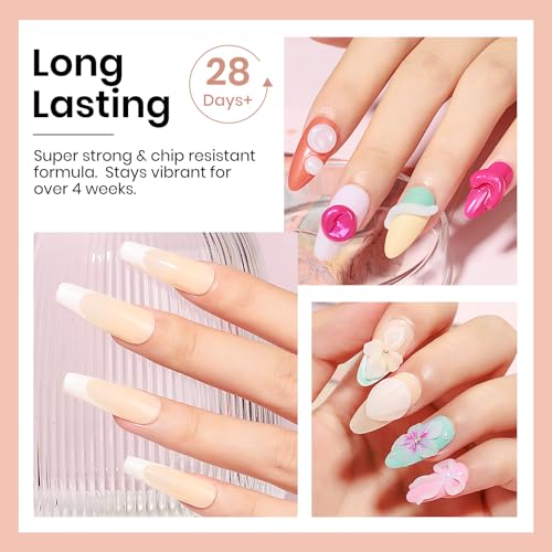 MIZHSE Milky White 100g 3D Nail Art Gel Kit - Large Capacity, Easy to Use