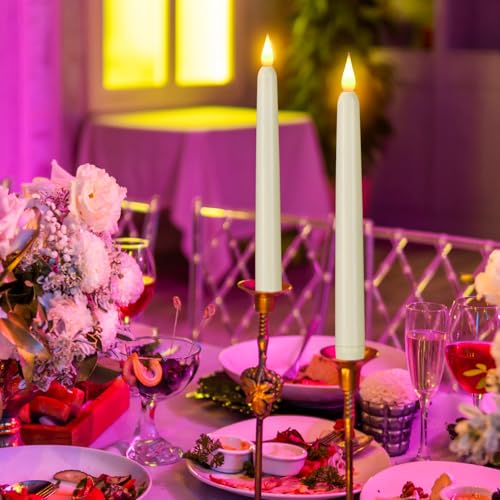 Flameless Taper Candles with Remote Control - 6 Pack LED Candles