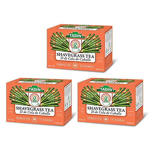 Tadin Shavegrass Herbal Tea – Caffeine Free, 24 Tea Bags, 3-Pack