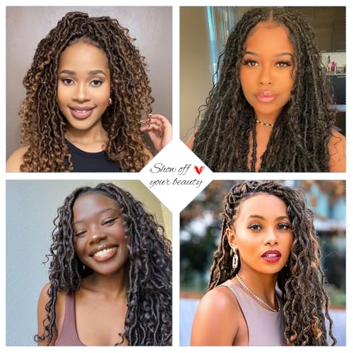 Goddess Faux Locs Crochet Hair 14 Inch - Pre-Looped Boho Synthetic Braids