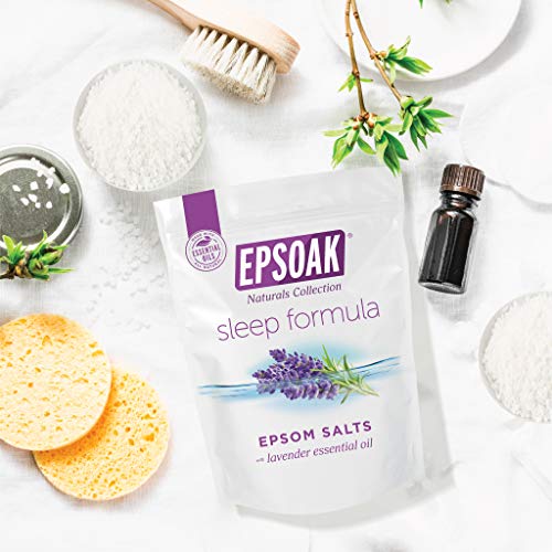 Epsoak 2 lb USP Magnesium Sulfate Epsom Salt with Lavender Scent - 32 Ounce Reusable Bag, Made in USA, Cruelty-Free