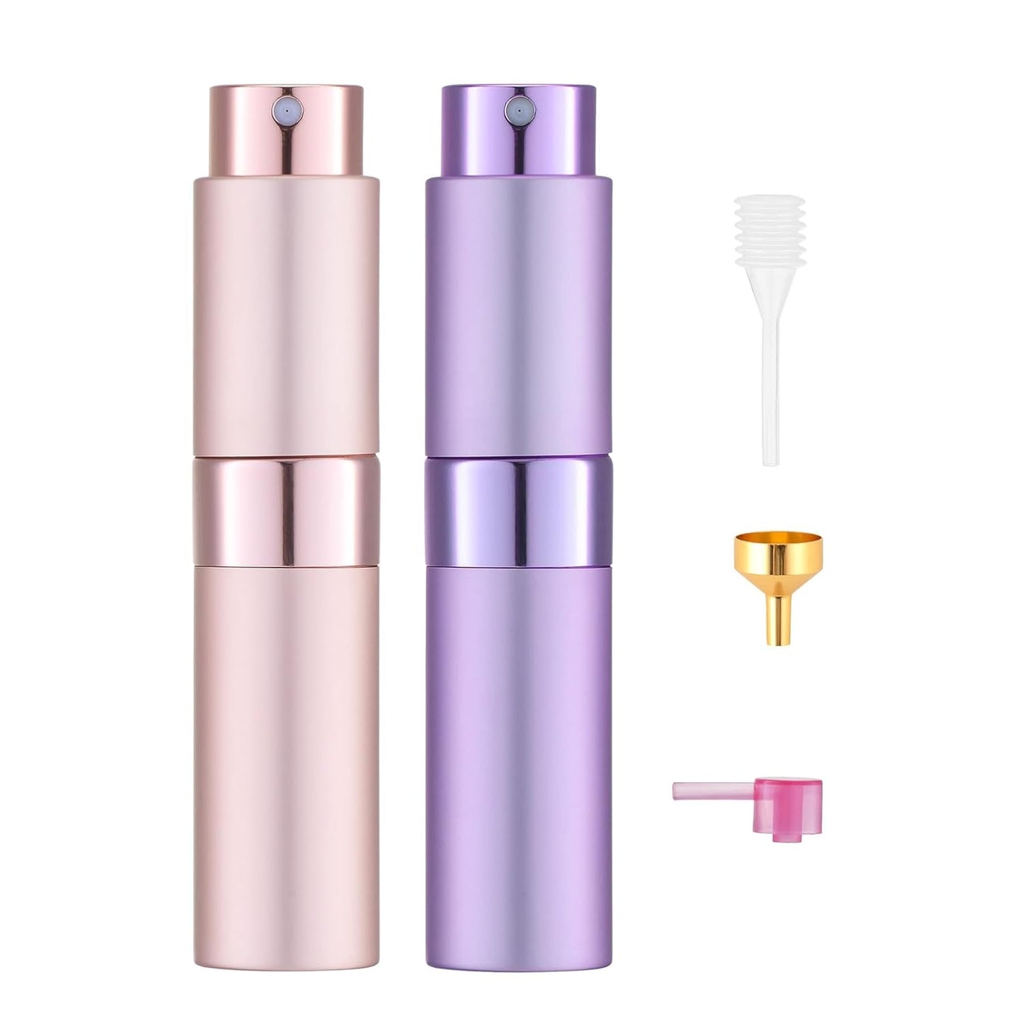 Tekson Travel Perfume Atomizer - Refillable Mini Cologne Spray Bottle | Portable Black Aftershave Dispenser (8ml)