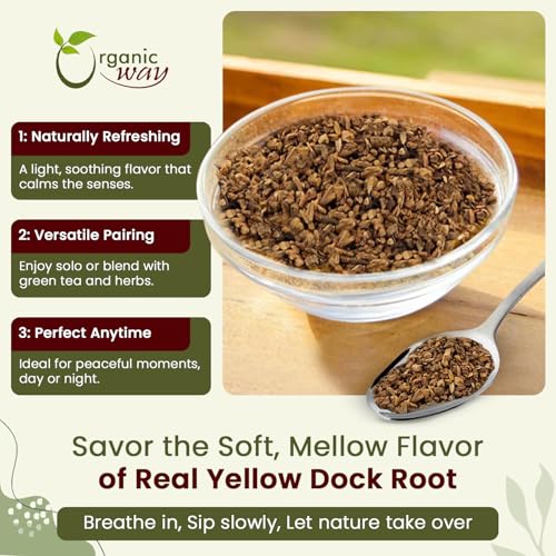 Organic Yellow Dock Root Cut & Sifted - Non-GMO, Vegan, 2oz