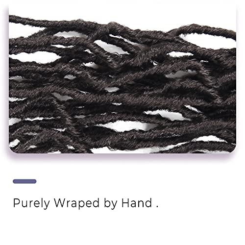 Niseyo Faux Locs Crochet Hair 10 Inch Short Locs 6 Packs Brown Pre-Looped Synthetic Extensions