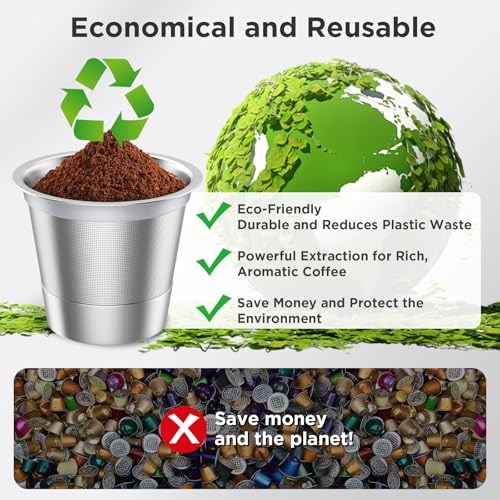 Reusable K Cups for Keurig 1.0 & 2.0 - Stainless Steel Coffee Pods