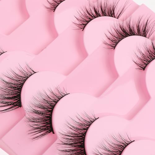Gjinxi 3D Wispy Half Lashes - Natural Look Faux Mink 10 Pairs
