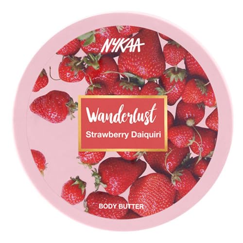 Nykaa Wanderlust Strawberry Daiquiri Body Butter, 6.7 oz Moisturizing Cream