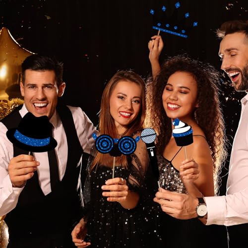 Zonon 24 Pcs Photo Booth Props Set for Parties and Weddings