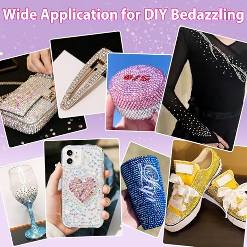 40 Colors Jelly Resin Rhinestones Bedazzling Kit with B7000 Glue