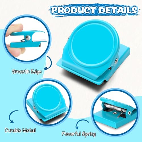 20 Pack Colorful Magnetic Clips for Refrigerator & Whiteboard