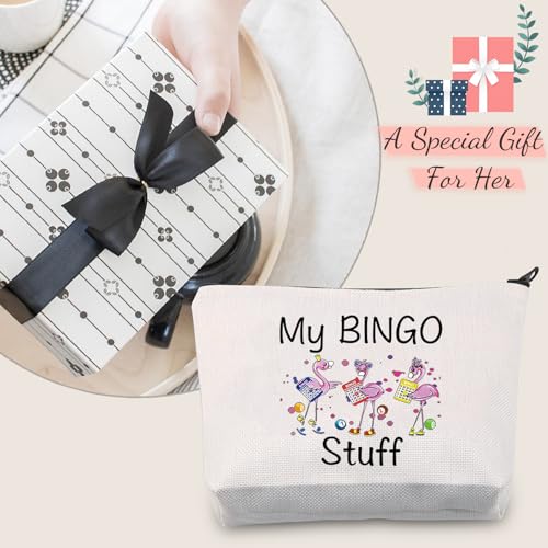 Funny Bingo Gift Cosmetic Makeup Bag - Lucky B Lover Storage Organizer