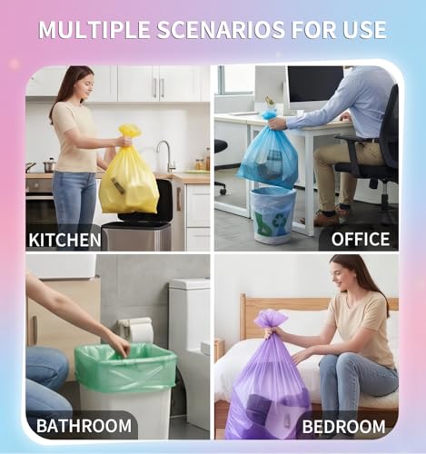 T.FORING Mini Trash Bags 1.2 Gallon, Leakproof, 300 Count