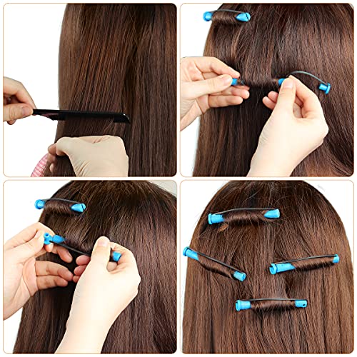 BELICOO 108-Piece Hair Perm Rods Set with Tail Comb - 3 Sizes Heatless Curlers