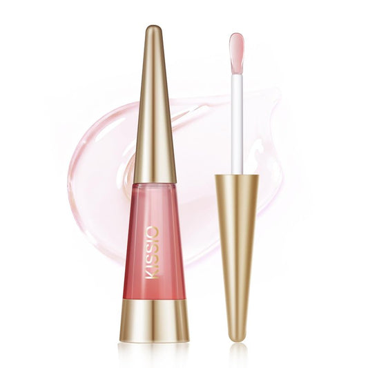KISSIO Spicy Lip Plumper,0.3 oz (9 ml), Lip Gloss with Ginger and Peptides