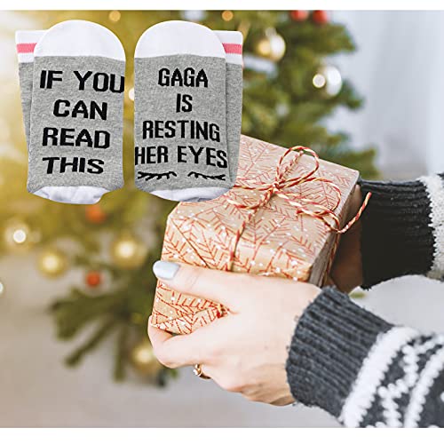 Gaga Resting Eyes Socks 2 Pairs - Gift for Grandma or Mother's Day