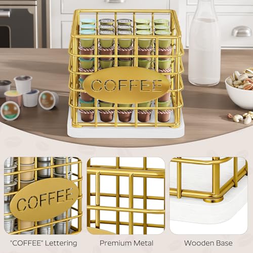 Coffee Pod Holder for K Cup & Nespresso - Large Capacity Organizer