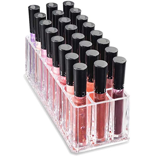 BY ALEGORY Acrylic Lip Gloss Organizer | 24 Space Makeup Holder