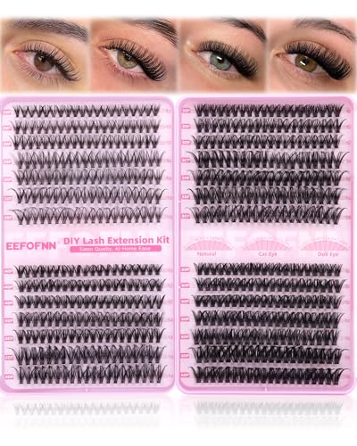 560pcs Eefofnn Lash Clusters Set - 30D to 60D Faux Mink Lashes