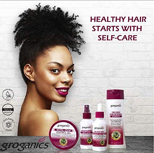 Groganics Thick Hair Fattening Shampoo 8.5oz - Natural, Sulfate-Free Hair Care for Thicker, Stronger Hair