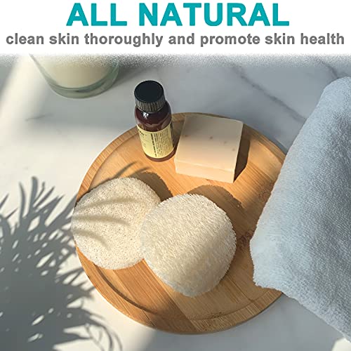 36 Pack Natural Loofah Facial & Body Exfoliating Pads Off-white