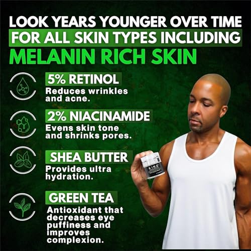 KING Complexion Anti-Aging Face Moisturizer for Men with Retinol (1.7 oz)