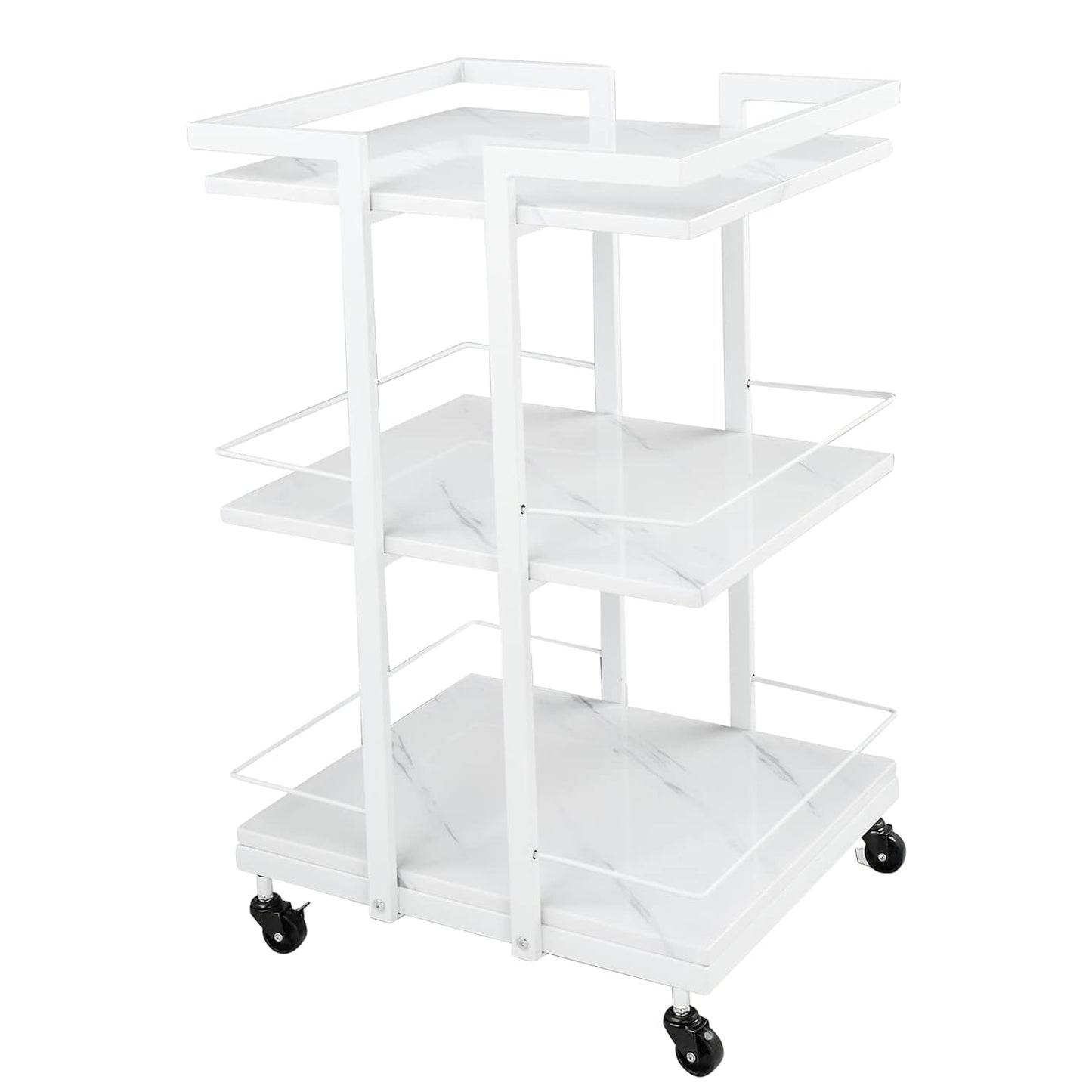 Esthetician Cart - Rolling Salon Trolley with Wheels | Black Gold Mobile Storage Organizer for Beauty Spa & Cosmetology