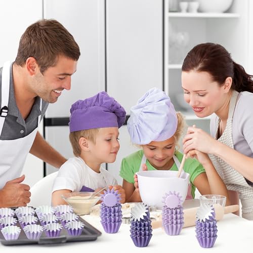 240 Count Purple Mini Cupcake Liners - Grease-Resistant Baking Cups