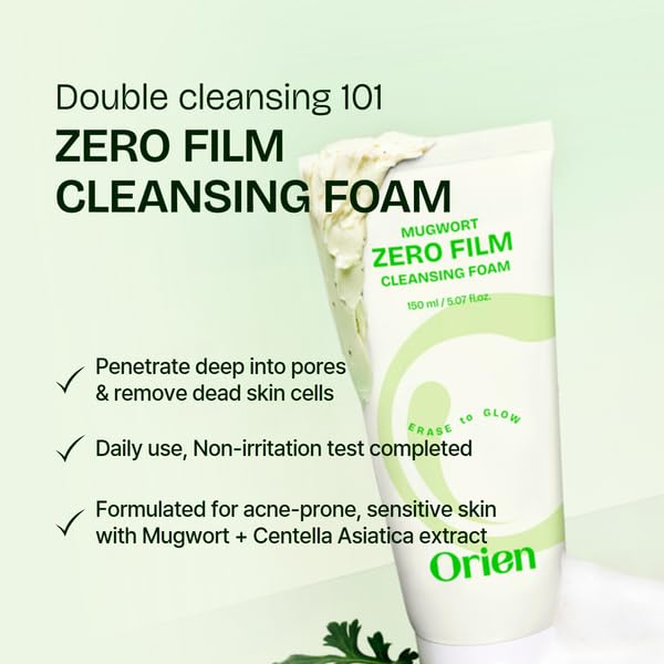 Orien Mugwort Cleansing Foam 150ml | Daily Makeup & Blackhead Removal