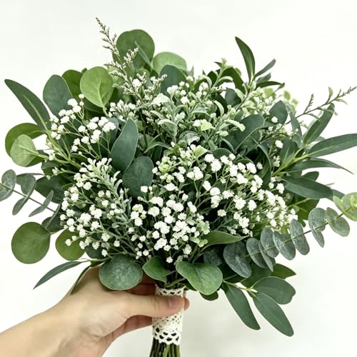 60Pcs Mixed Artificial Eucalyptus Stems for Floral Arrangements