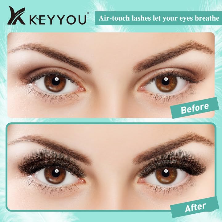 KEYYOU Air Touch Lash Kit Air01 - Lightweight Eyelash Clusters for Natural Look
