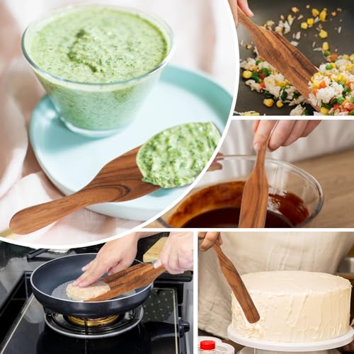 Prasacco 5-Piece Wooden Spurtle Kitchen Utensil Set