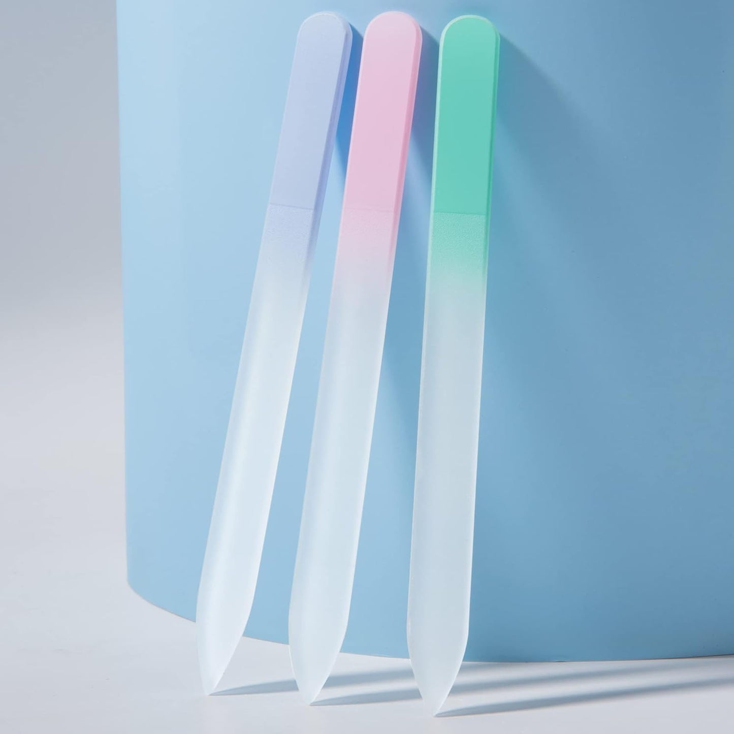 Glass Nail File 3-Pack - Professional Crystal Fingernail Files with Case | Unique Christmas Gifts for Women