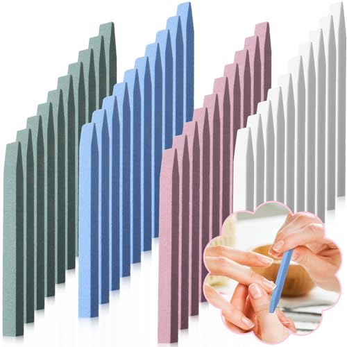 Mudder 40 Pcs Stone Nail File Set - Pumice Stick for Manicure & Pedicure, 4 Colors