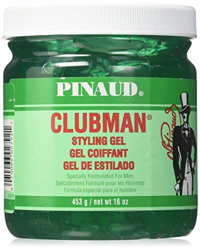 Preuklsxm Clubman Styling Gel for Men - 16oz Pack of 2, Alcohol-Free Hair Styling