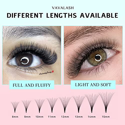 VAVALASH 14D Premade Volume Lash Fans - 600 Loose Fans 0.05 D Curl Mixed