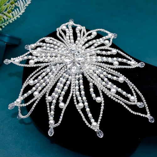 Silver Pearl Headband - Bridal Hair Accessory for Weddings
