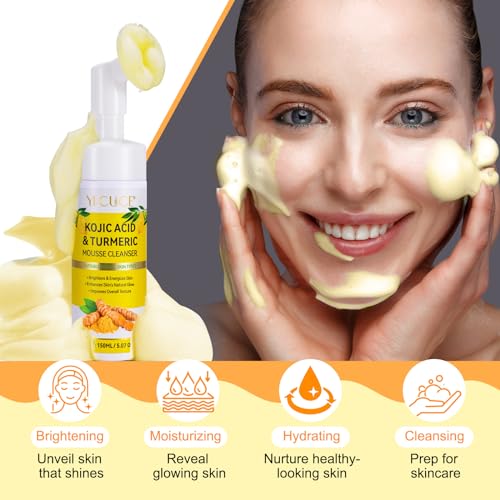 A r b c r n 2 Pack Turmeric Facial Cleanser with Kojic Acid, 150ML - Deep Pore & Skin Firming
