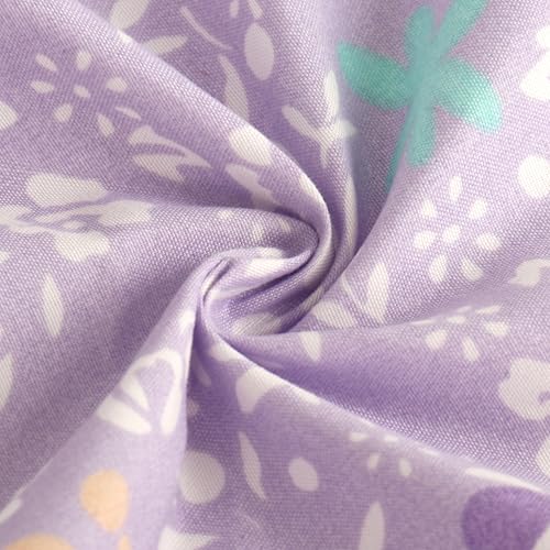 Kids Full Sheet Set - Butterfly Lavender Aqua Blue Pink - 4pc Luxury